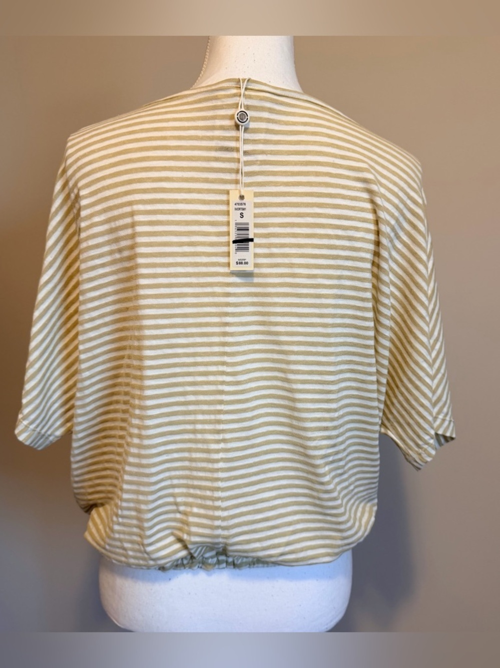 Max Studio London oversized striped women's top size Small NWT - Picture 3 of 9